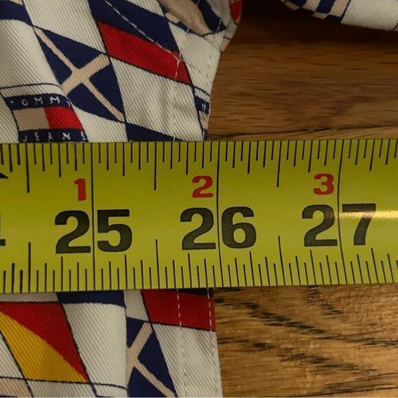 Tommy Jeans All Over Flag Nautical Sailing Button Down Shirt White Size Mens XL - Picture 7 of 8